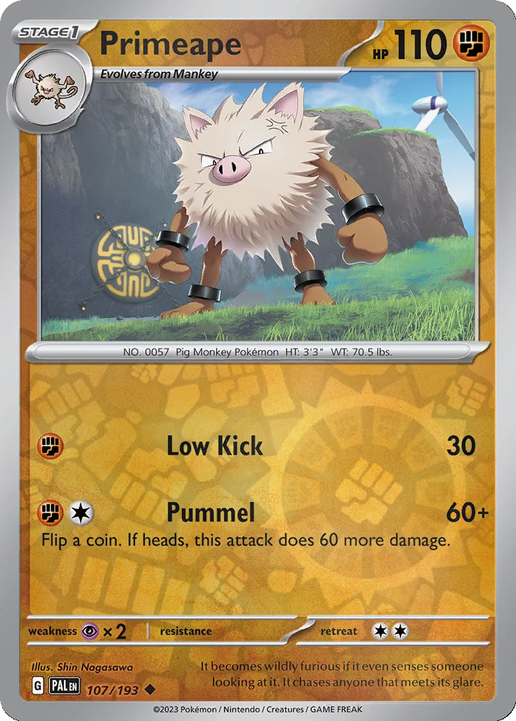 Primeape 107/193 Paldea Evolved (Reverse holo)