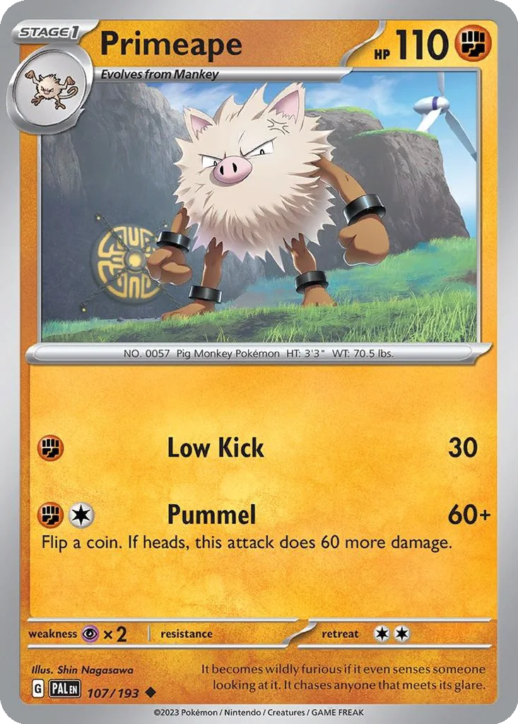 Primeape 107/193 Paldea Evolved (Normal)