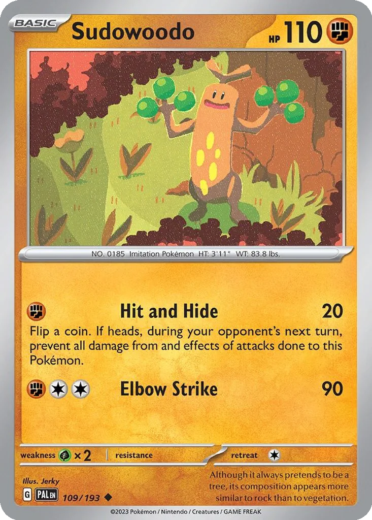 Sudowoodo 109/193 Paldea Evolved (Normal)