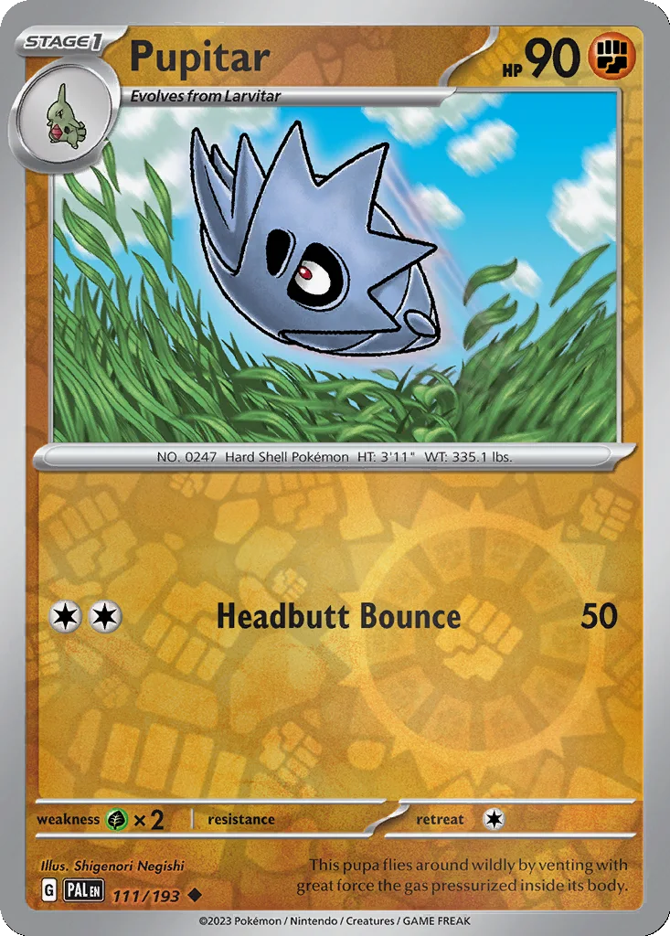 Pupitar 111/193 Paldea Evolved (Reverse holo)