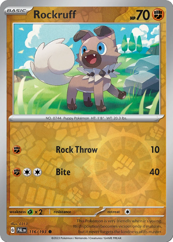 Rockruff 116/193 Paldea Evolved (Reverse holo)