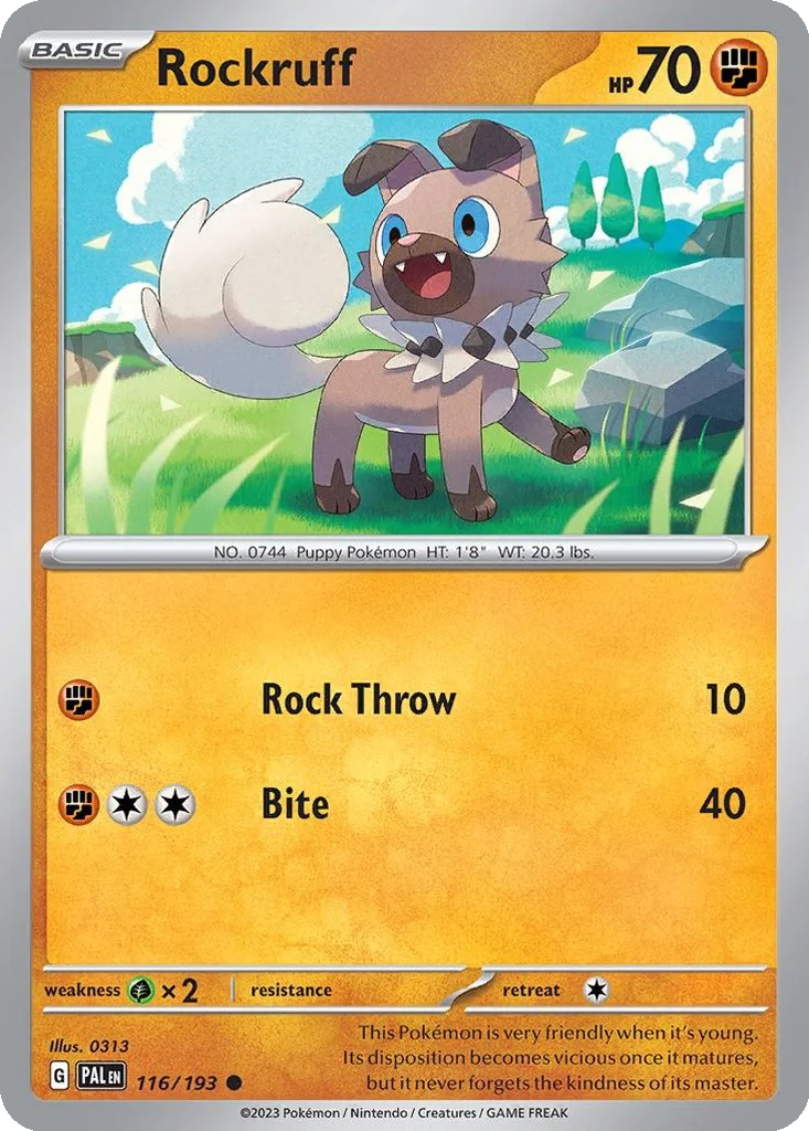 Rockruff 116/193 Paldea Evolved (Normal)