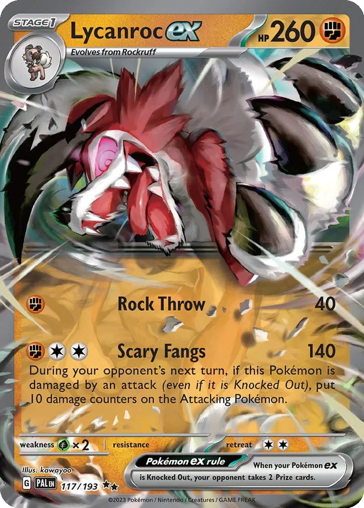 Lycanroc ex 117/193 Paldea Evolved (Jumbo)