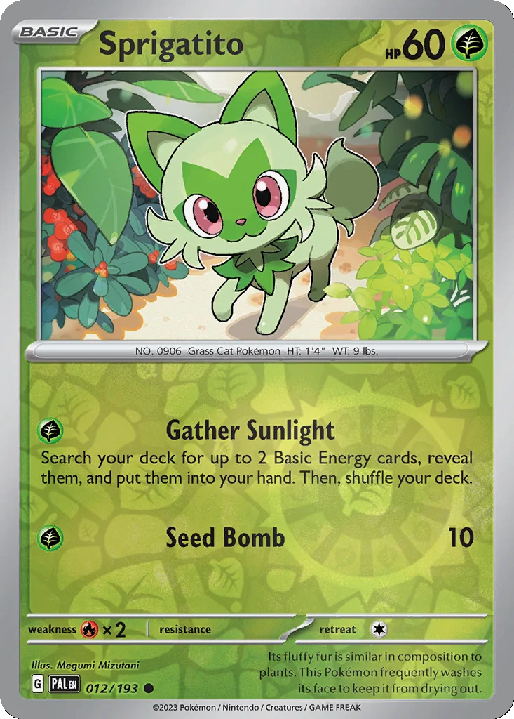 Sprigatito 012/193 Paldea Evolved (Reverse holo)