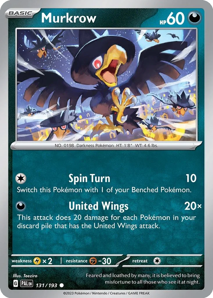 Murkrow 131/193 Paldea Evolved (Normal)