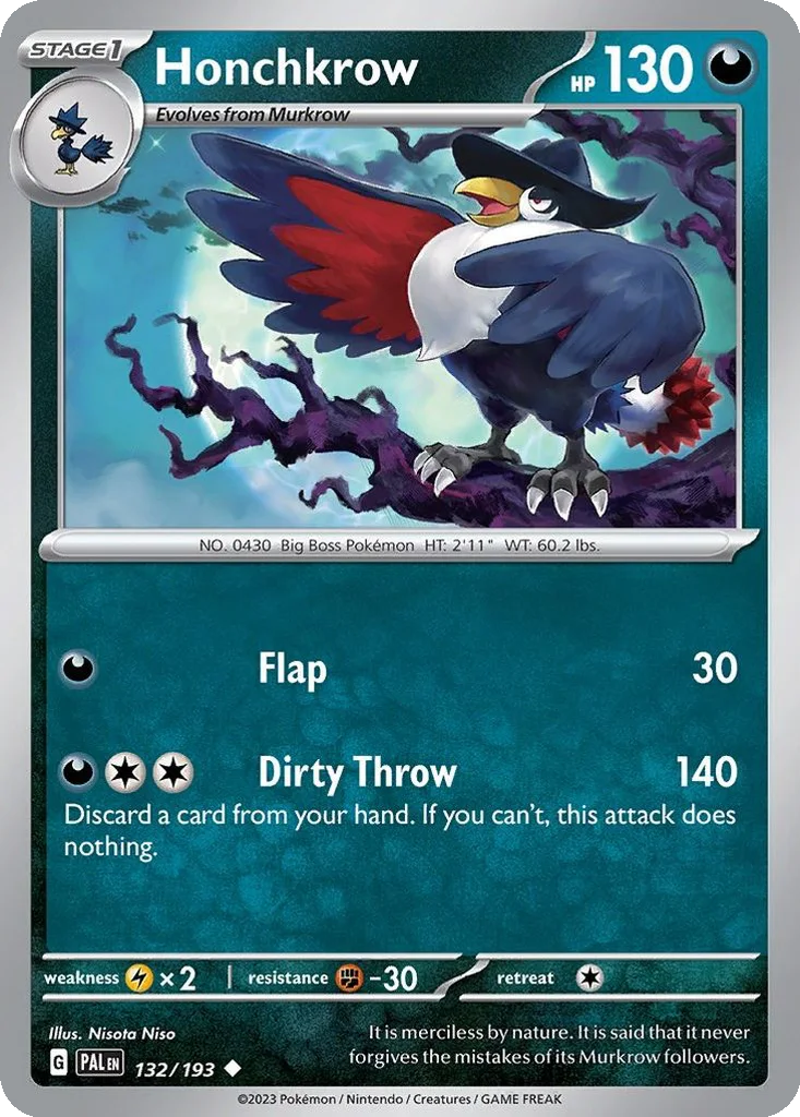 Honchkrow 132/193 Paldea Evolved (Normal)