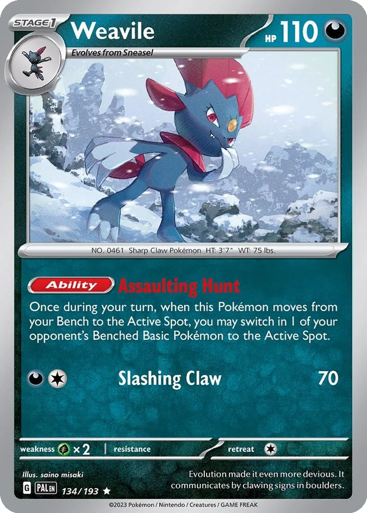 Weavile 134/193 Paldea Evolved (Holo)