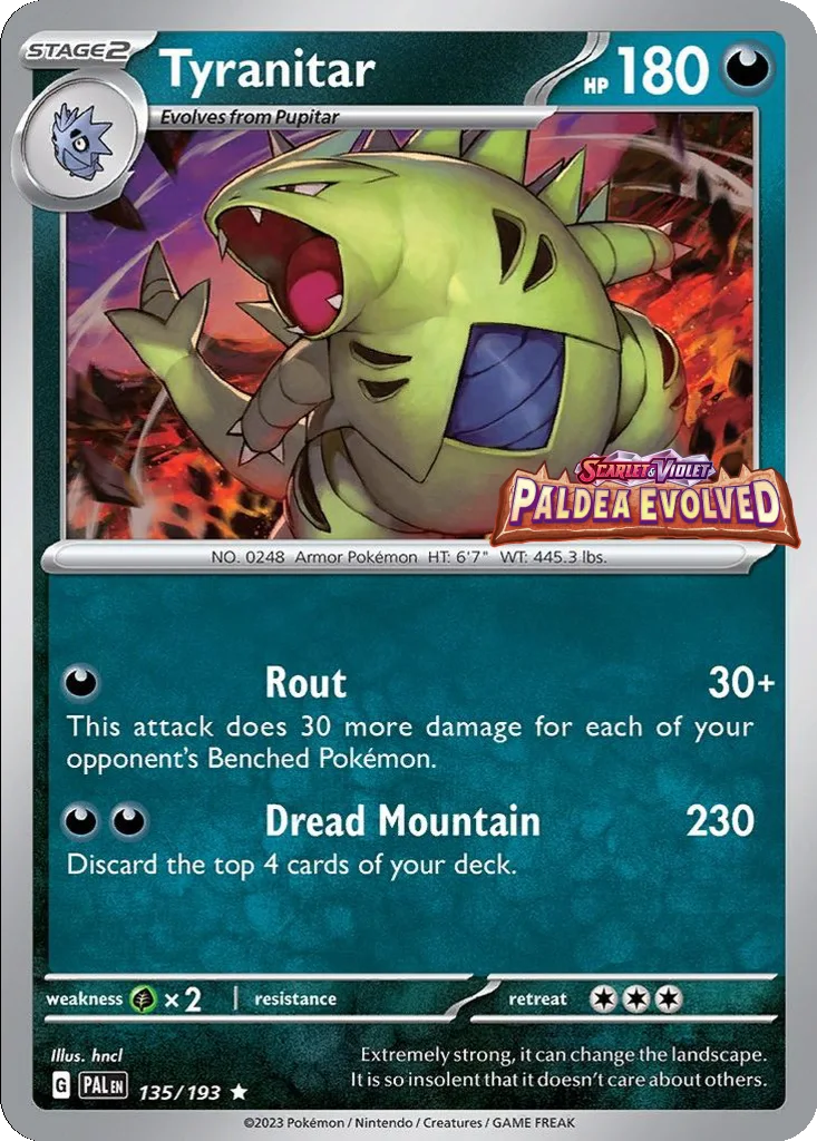 Tyranitar 135/193 Paldea Evolved (Expansion Stamp)