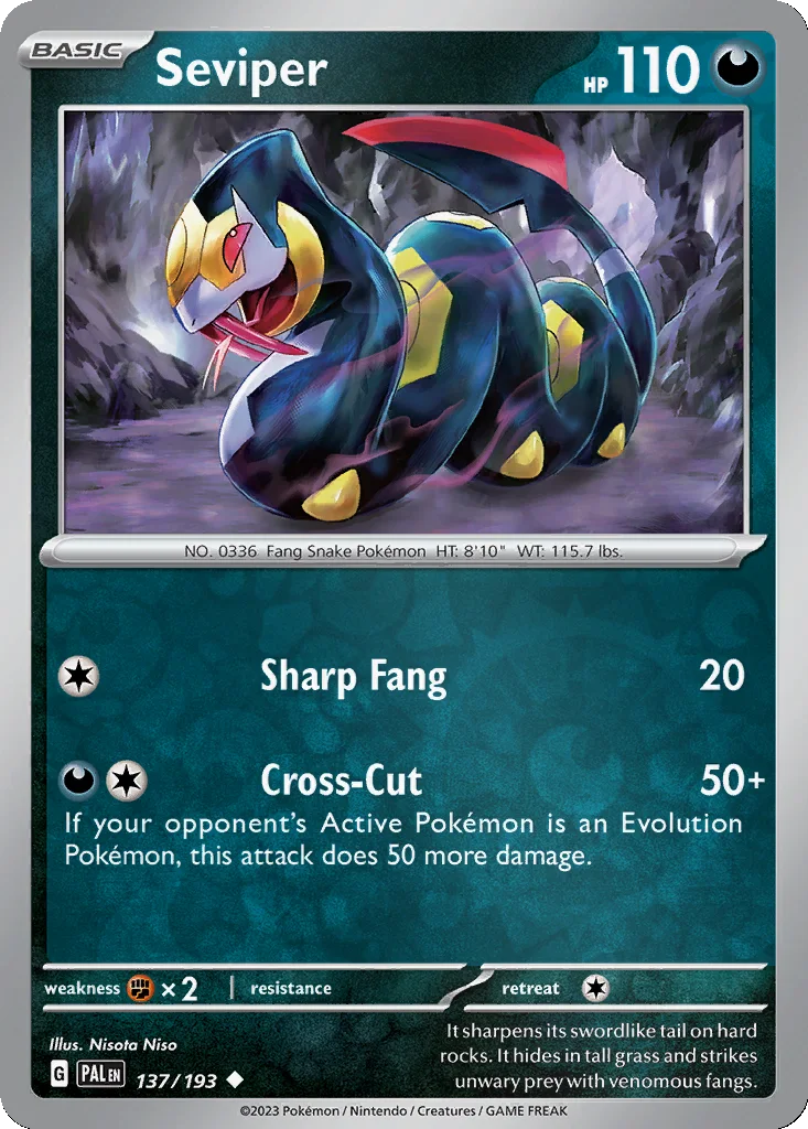 Seviper 137/193 Paldea Evolved (Reverse holo)