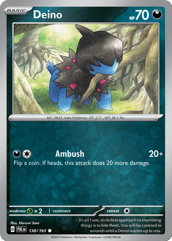 Deino 138/193 Paldea Evolved (Reverse holo)