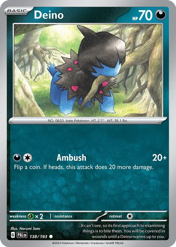 Deino 138/193 Paldea Evolved (Normal)