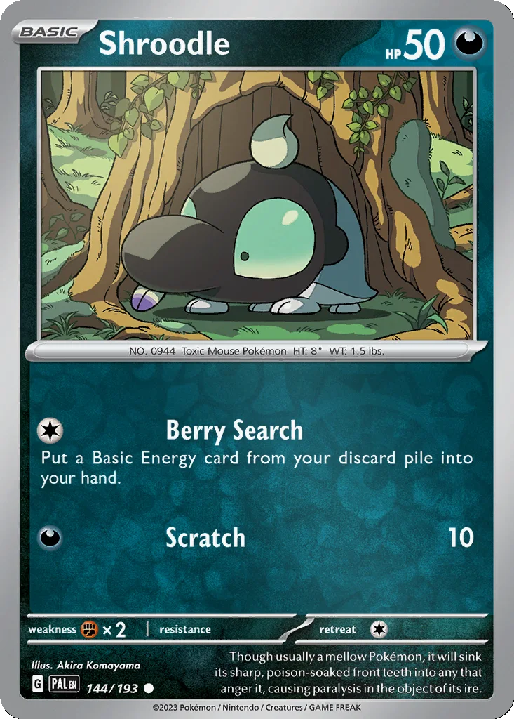 Shroodle 144/193 Paldea Evolved (Reverse holo)