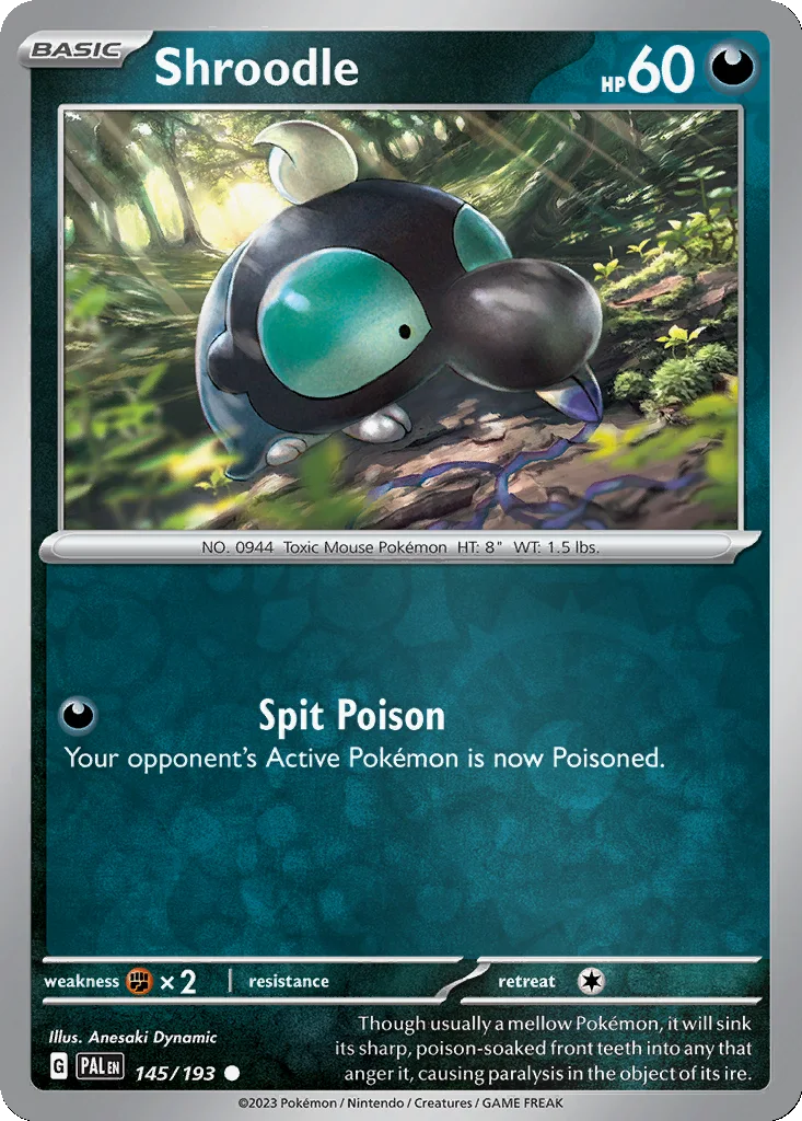 Shroodle 145/193 Paldea Evolved (Reverse holo)