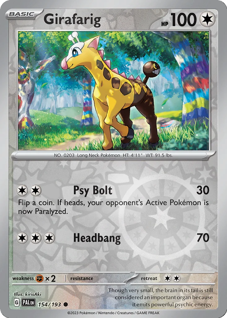 Girafarig 154/193 Paldea Evolved (Reverse holo)