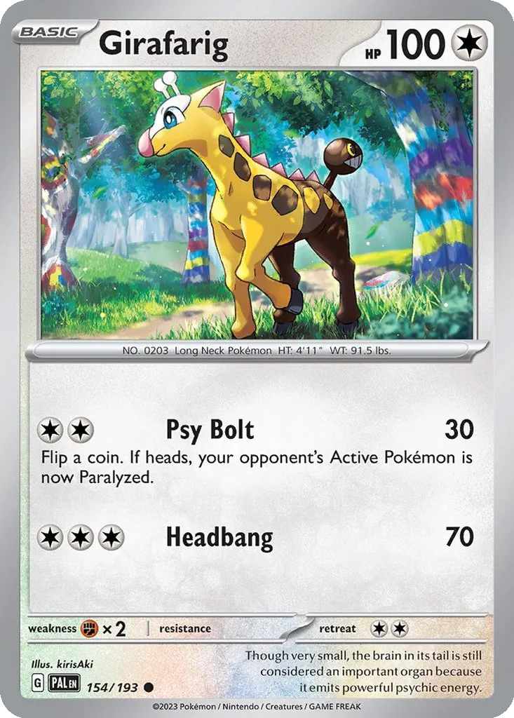 Girafarig 154/193 Paldea Evolved (Normal)
