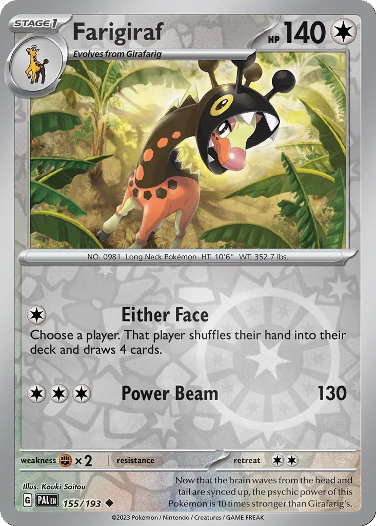 Farigiraf 155/193 Paldea Evolved (Reverse holo)
