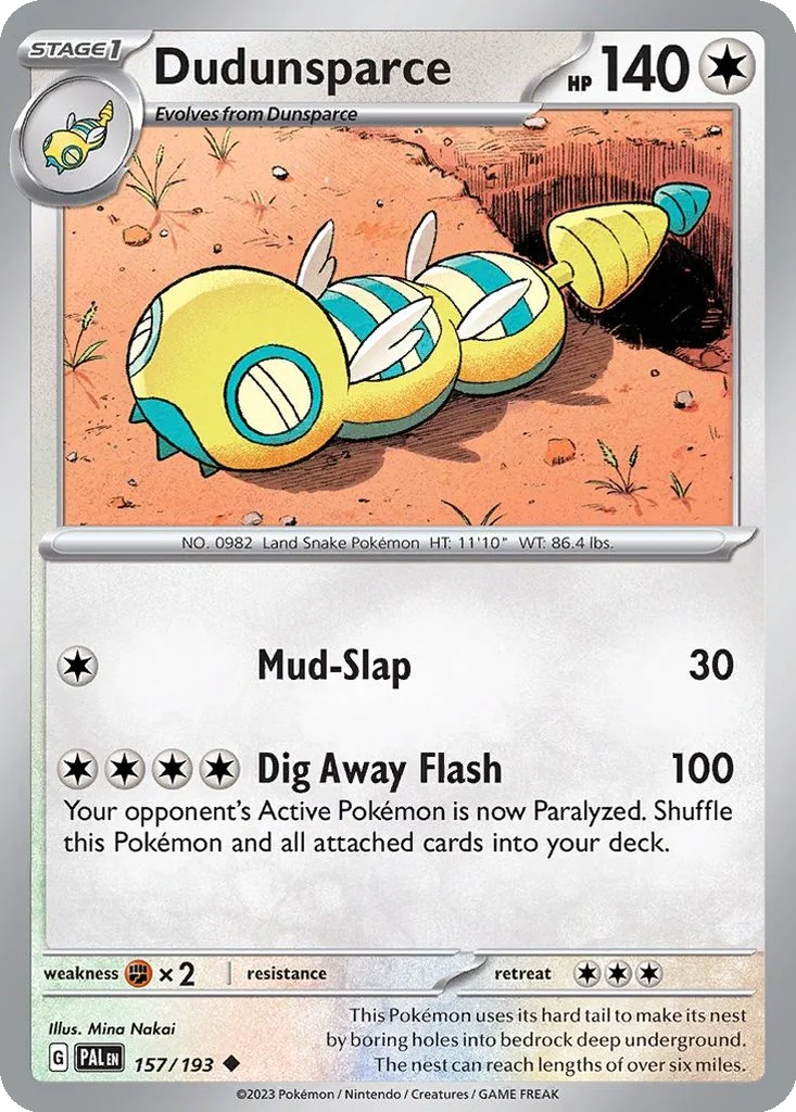 Dudunsparce 157/193 Paldea Evolved (Normal)