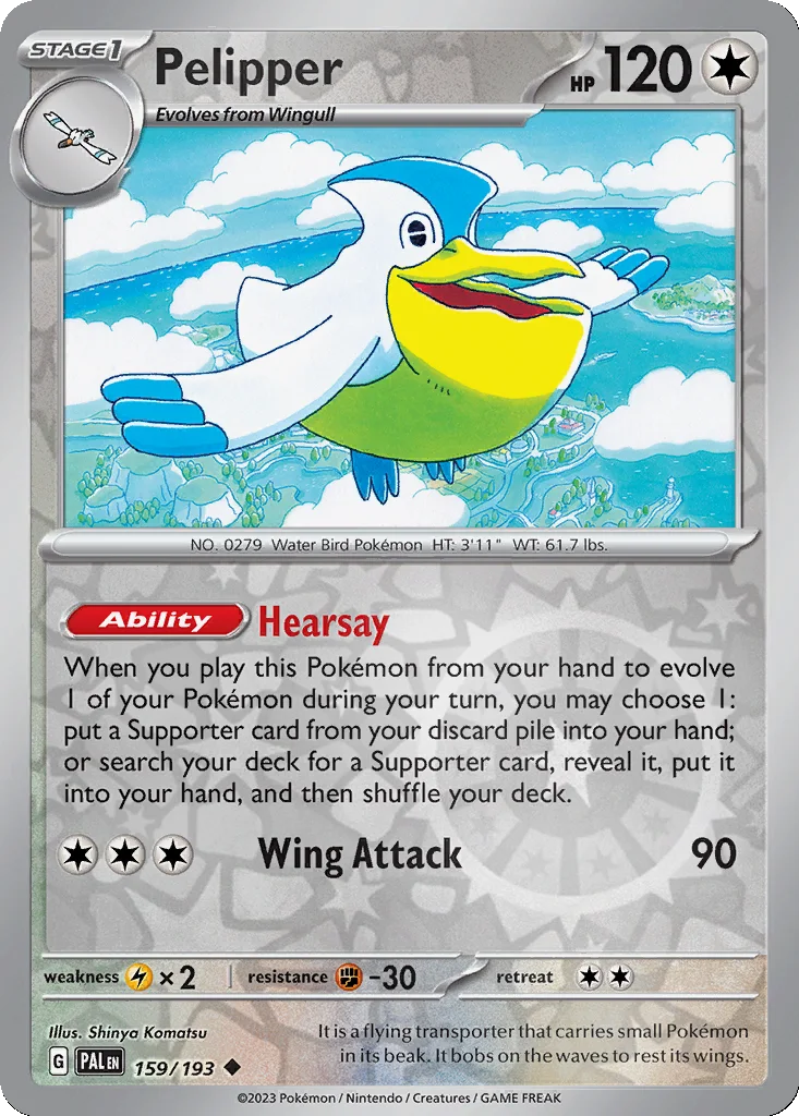 Pelipper 159/193 Paldea Evolved (Reverse holo)