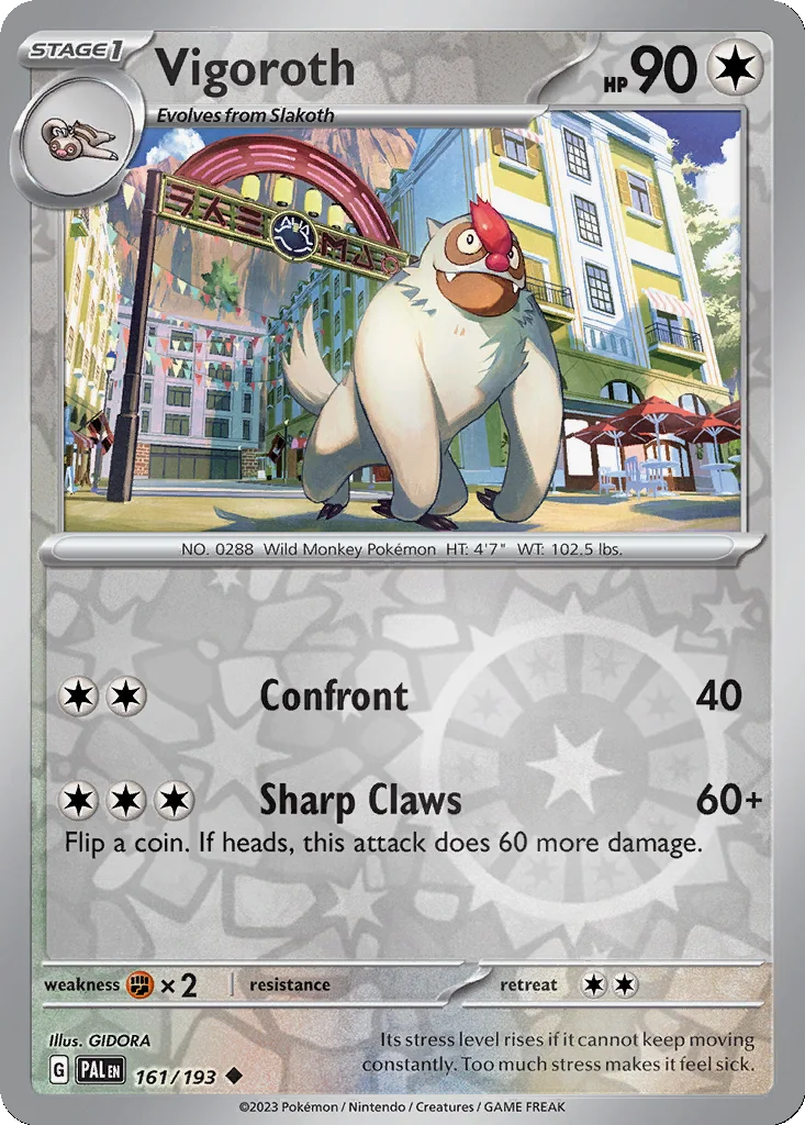 Vigoroth 161/193 Paldea Evolved (Reverse holo)