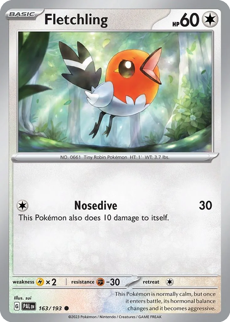 Fletchling 163/193 Paldea Evolved (Normal)