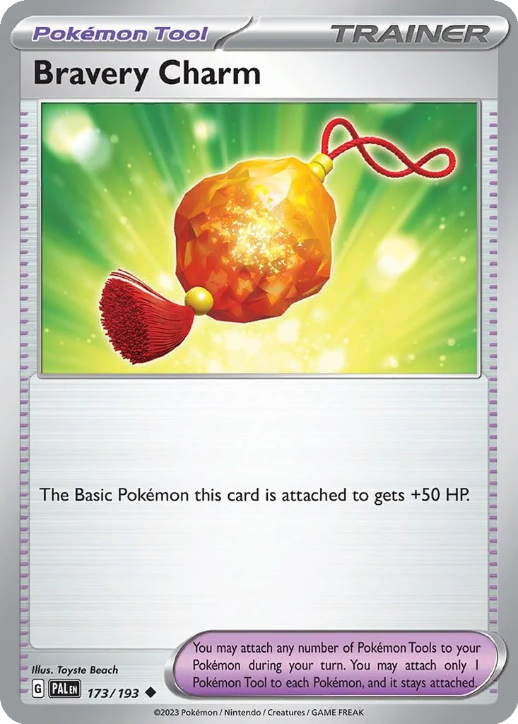 Bravery Charm 173/193 Paldea Evolved (World Championships Deck 2025: Joltdengo by Liao Fu Guan)