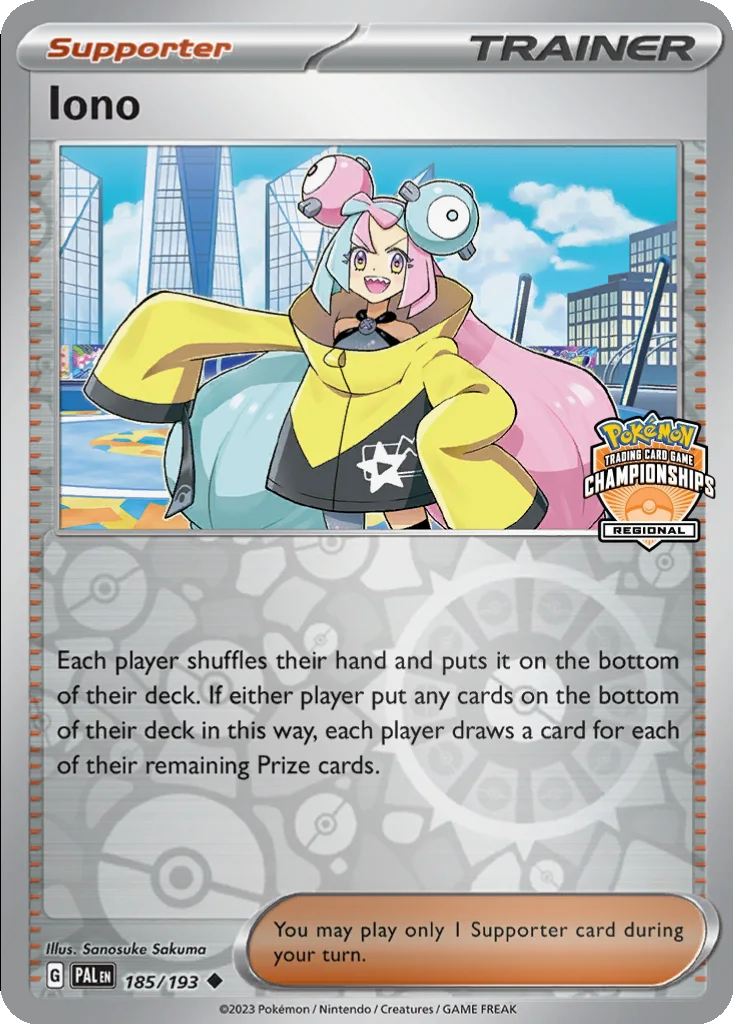 Iono 185/193 Paldea Evolved (Regional Championships)