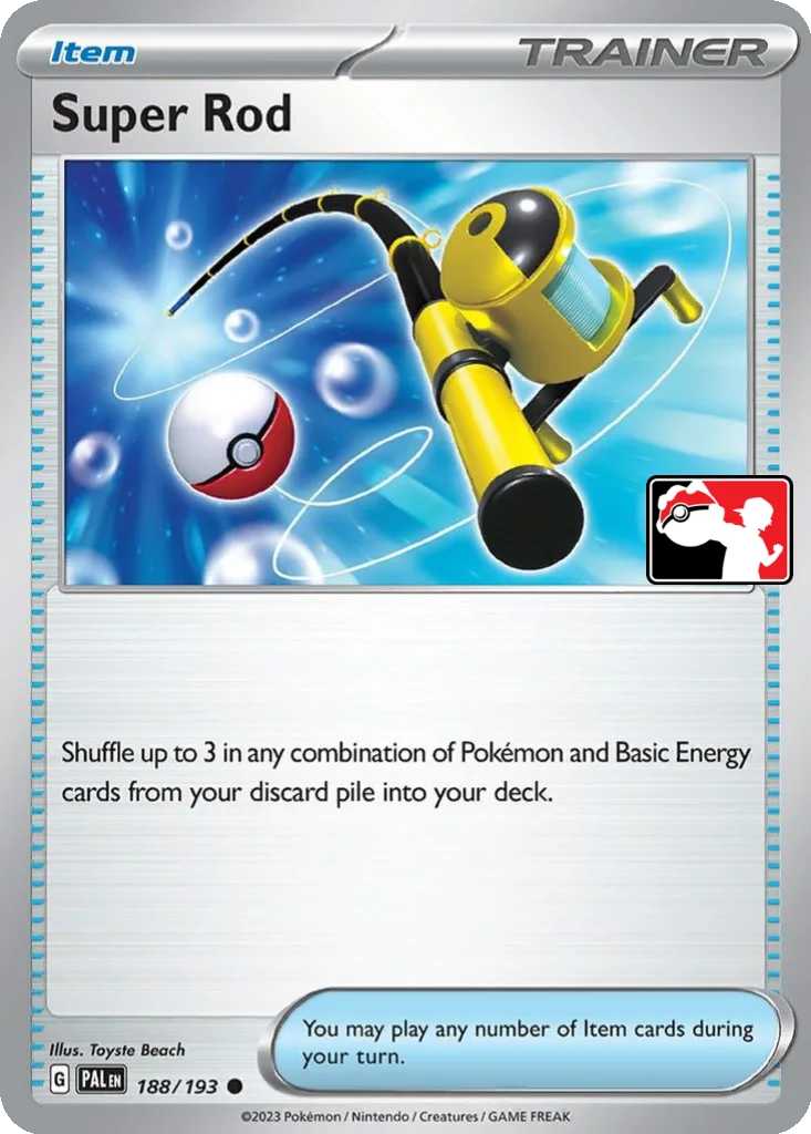 Super Rod 188/193 Paldea Evolved (Play! League Stamp)