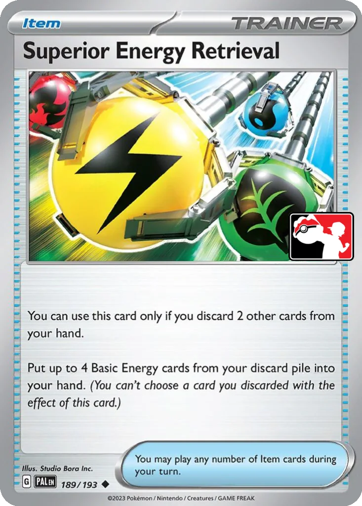 Superior Energy Retrieval 189/193 Paldea Evolved (Play! Pokémon (Cosmos Holo))