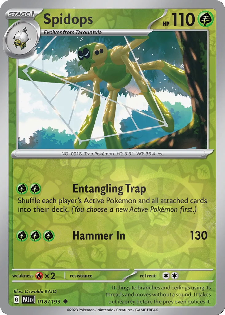 Spidops 018/193 Paldea Evolved (Reverse holo)