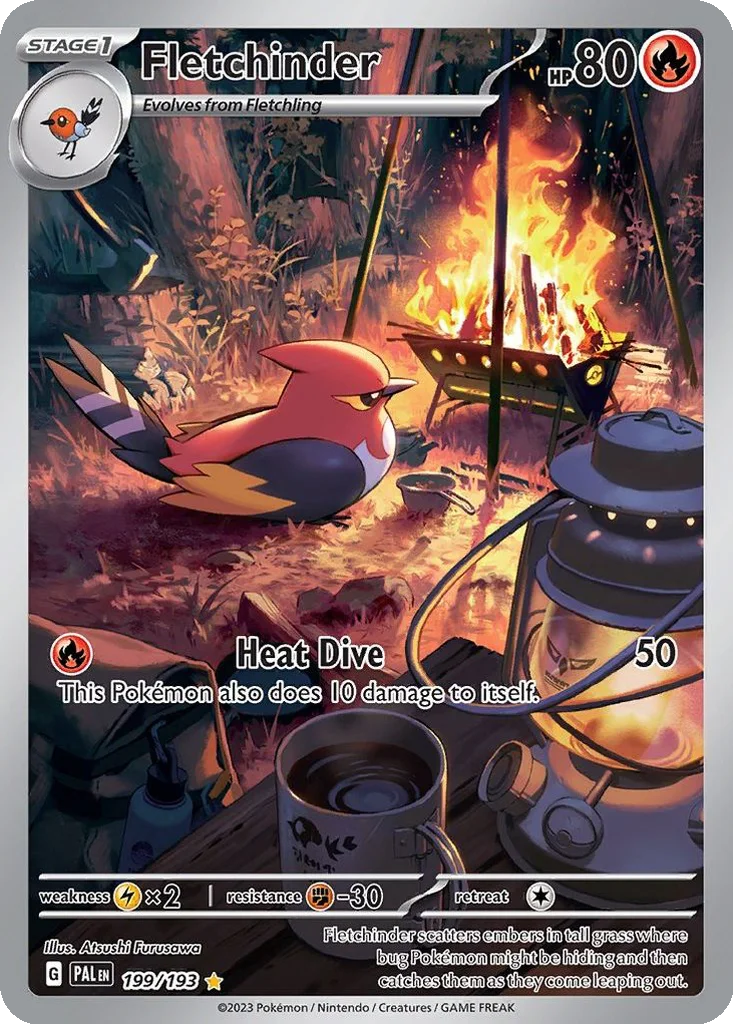 Fletchinder 199/193 Paldea Evolved (Holo)