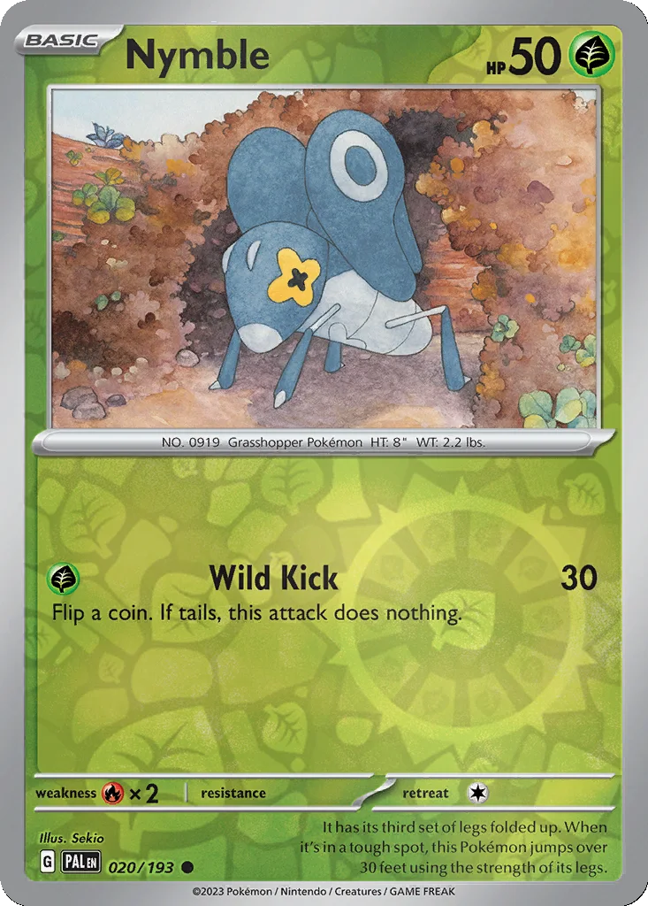 Nymble 020/193 Paldea Evolved (Reverse holo)