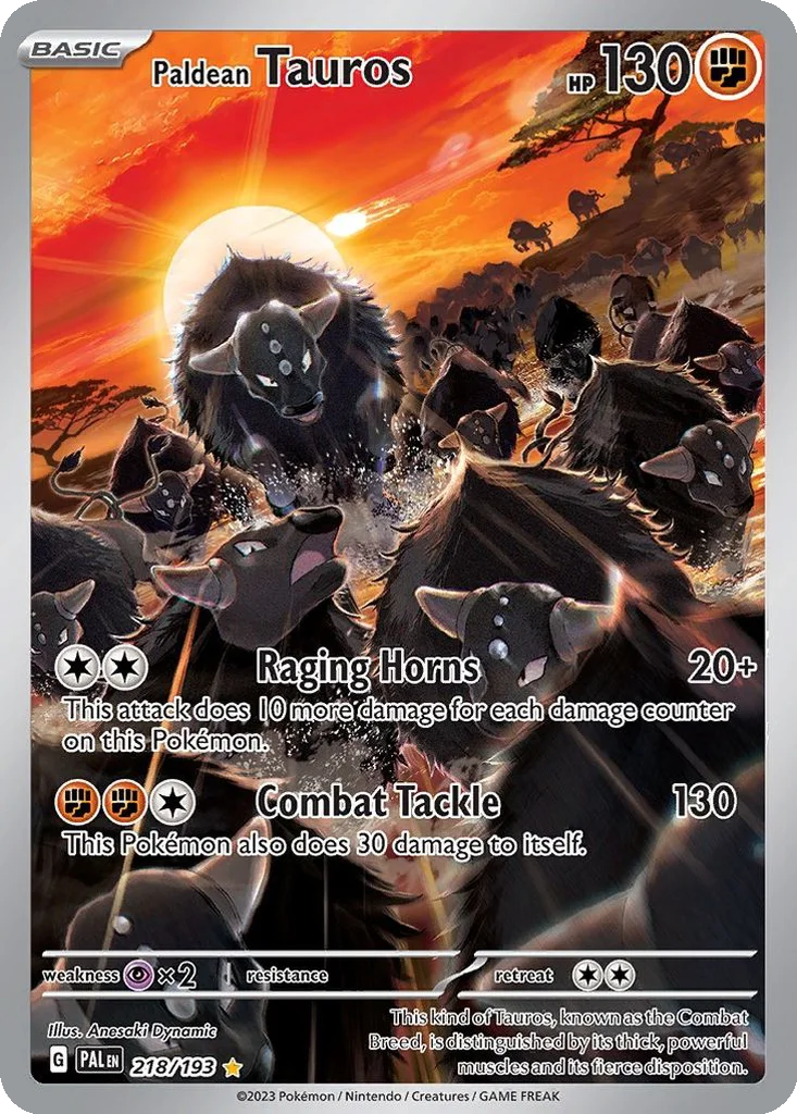 Paldean Tauros 218/193 Paldea Evolved (Holo)