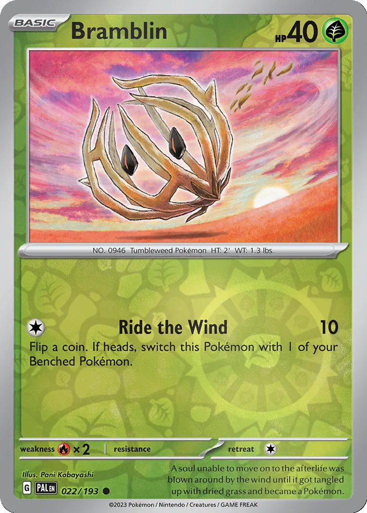 Bramblin 022/193 Paldea Evolved (Reverse holo)