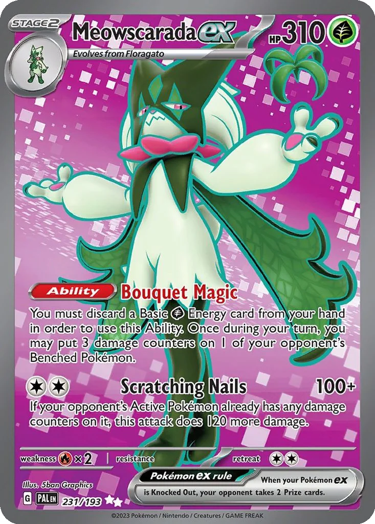 Meowscarada ex 231/193 Paldea Evolved (Holo)