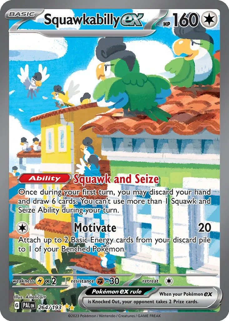 Squawkabilly ex 264/193 Paldea Evolved (Holo)