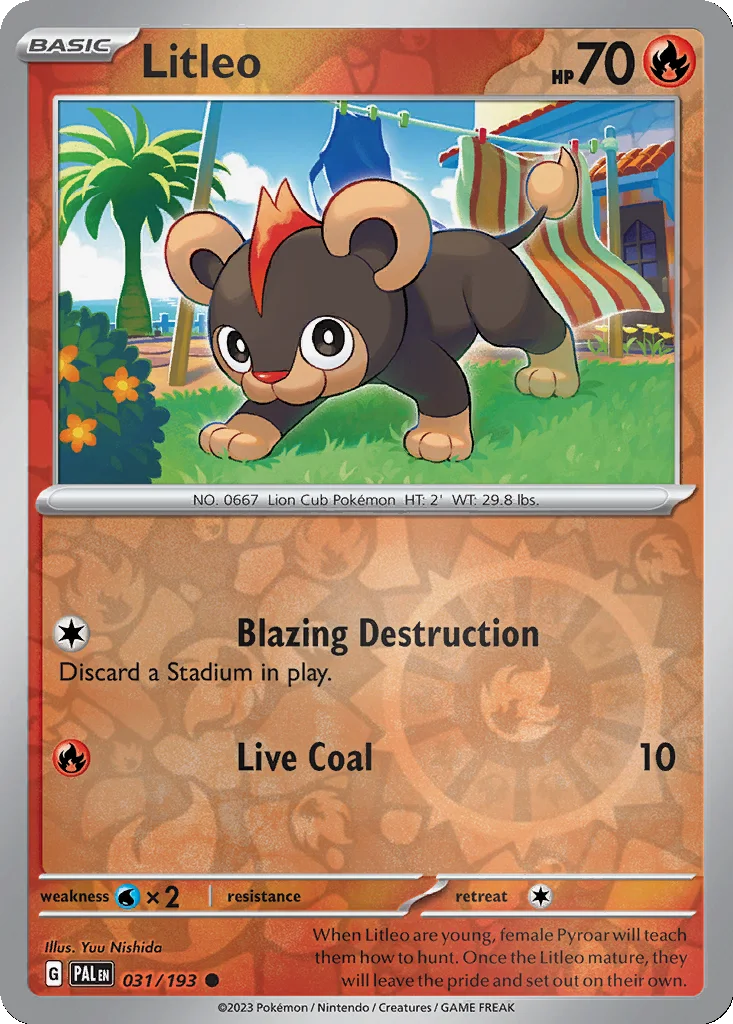 Litleo 031/193 Paldea Evolved (Reverse holo)