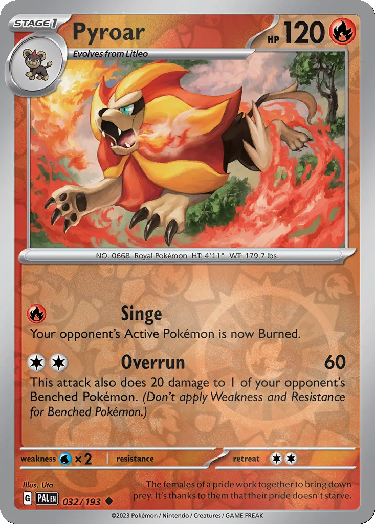 Pyroar 032/193 Paldea Evolved (Reverse holo)