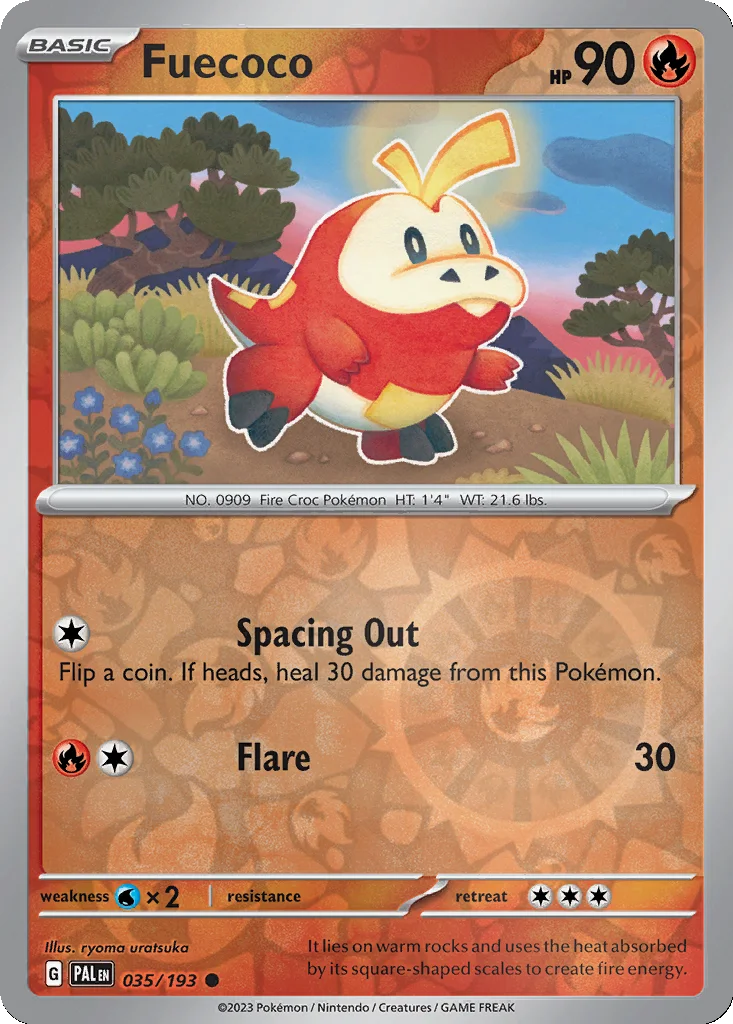 Fuecoco 035/193 Paldea Evolved (Reverse holo)