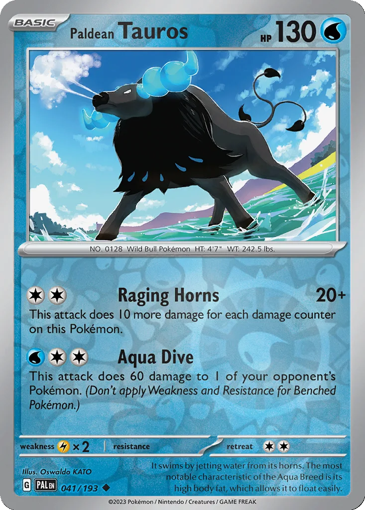 Paldean Tauros 041/193 Paldea Evolved (Reverse holo)