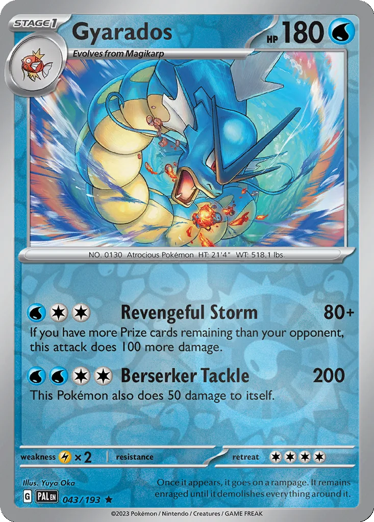 Gyarados 043/193 Paldea Evolved (Reverse holo)