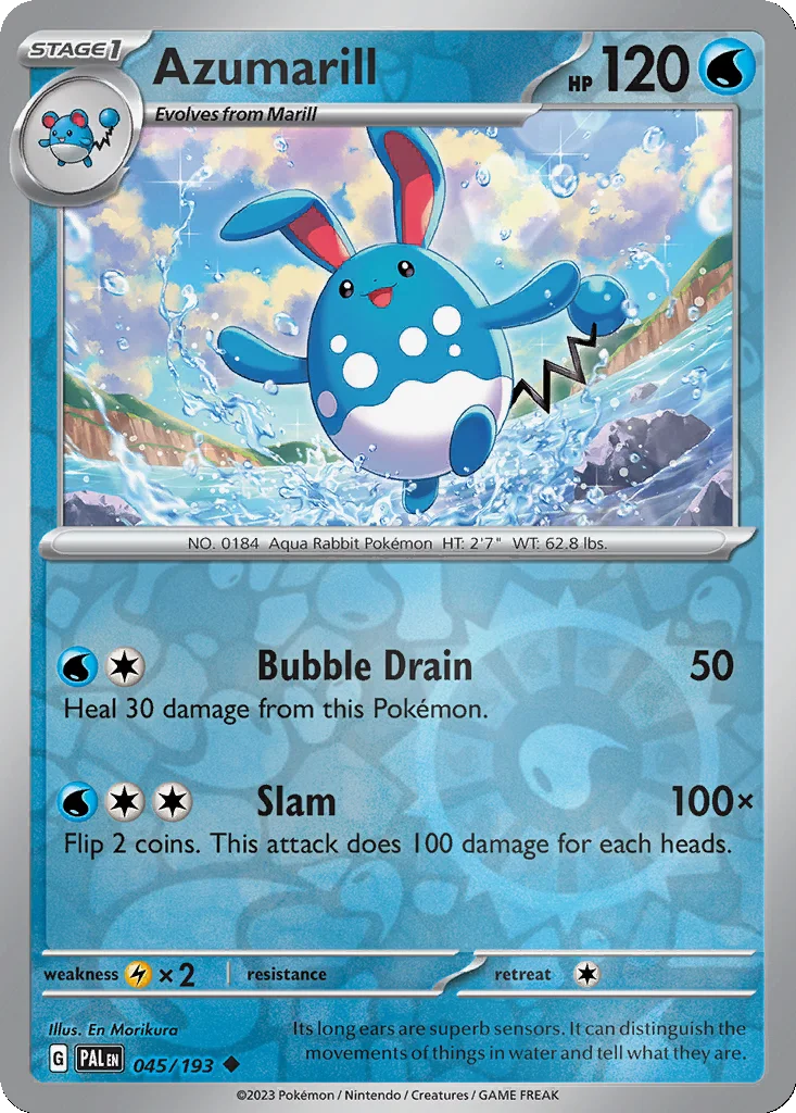 Azumarill 045/193 Paldea Evolved (Reverse holo)