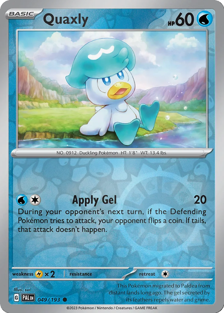 Quaxly 049/193 Paldea Evolved (Reverse holo)