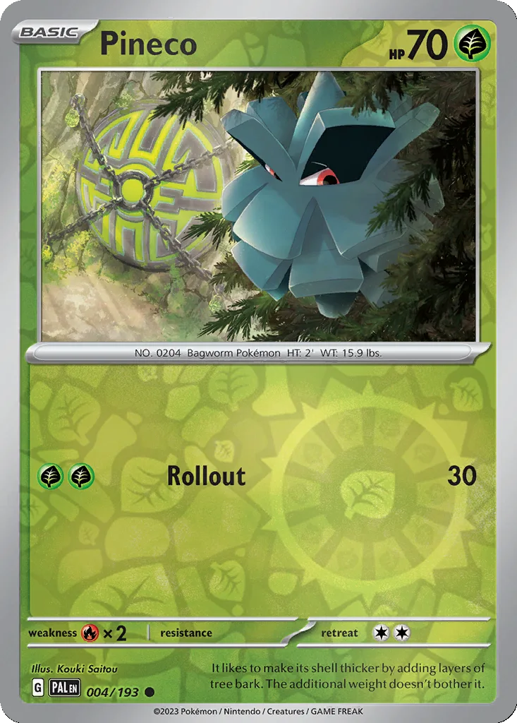 Pineco 004/193 Paldea Evolved (Reverse holo)
