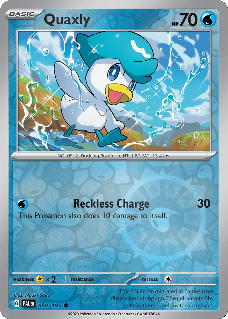 Quaxly 050/193 Paldea Evolved (Reverse holo)