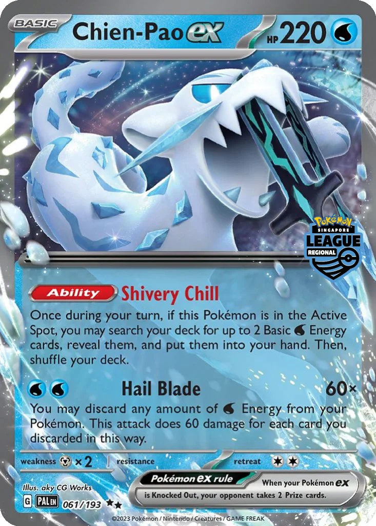 Chien-Pao ex 061/193 Paldea Evolved (Singapore Regional League)