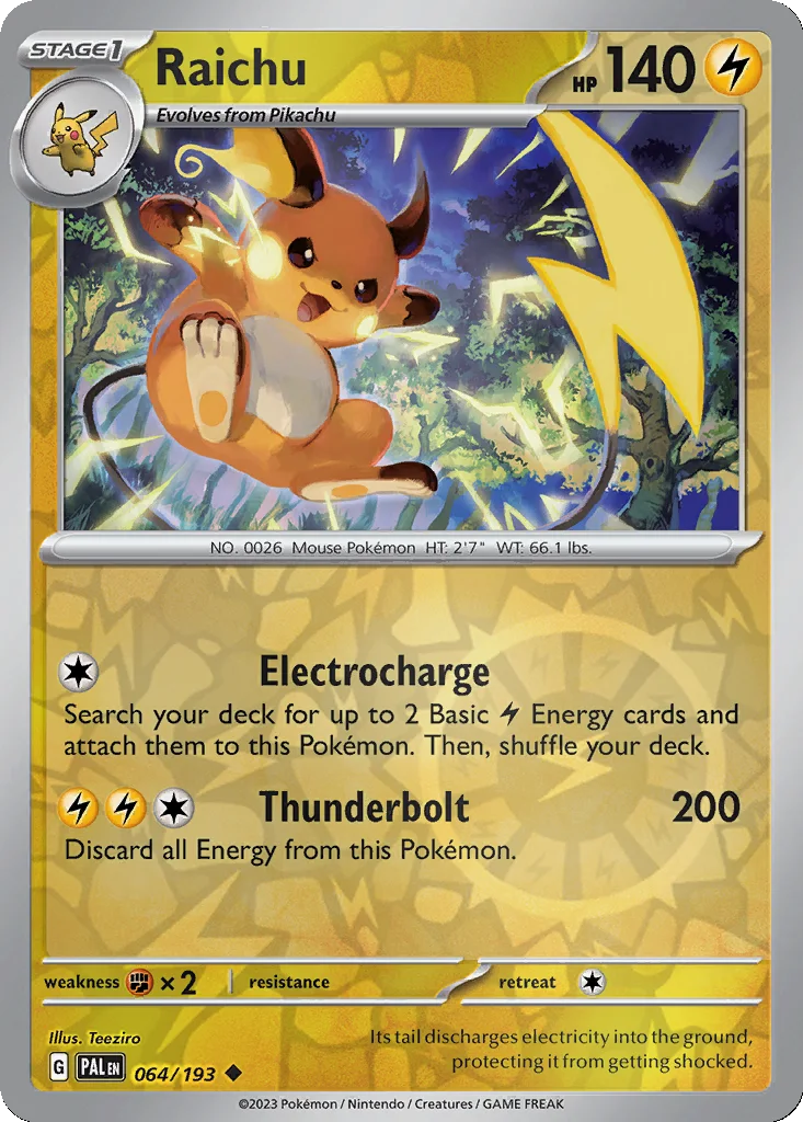 Raichu 064/193 Paldea Evolved (Reverse holo)