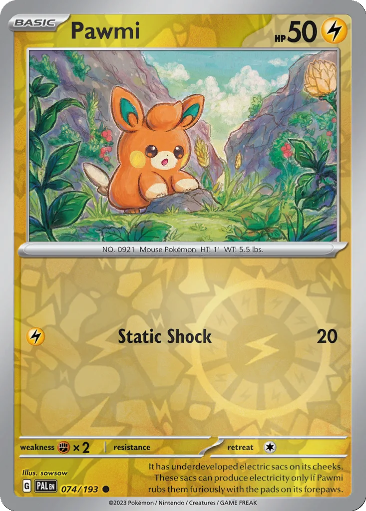Pawmi 074/193 Paldea Evolved (Reverse holo)