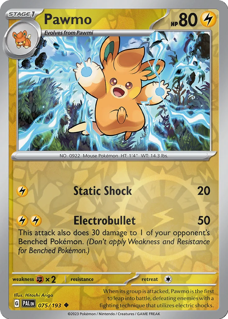 Pawmo 075/193 Paldea Evolved (Reverse holo)