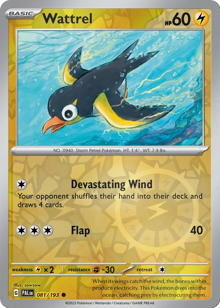 Wattrel 081/193 Paldea Evolved (Reverse holo)