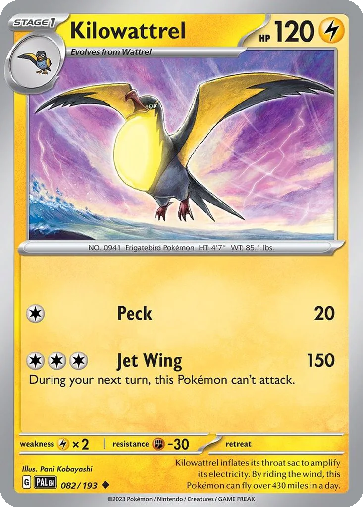 Kilowattrel 082/193 Paldea Evolved (Normal)